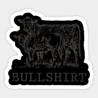 Bullshirt Cow Funny Sticker